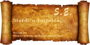 Stefán Esztella névjegykártya